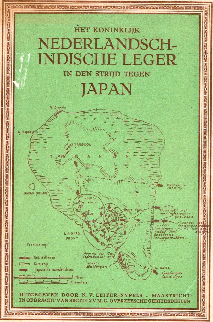 Japanse strijdkrachten houden huis in Tarakan om zijn Olie