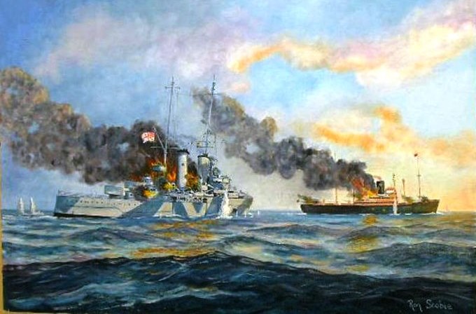 The-battle-between-the-Australian-light-cruiser-HMAS-Sydney-and-the-German-auxiliary-cruiser-Kormoran